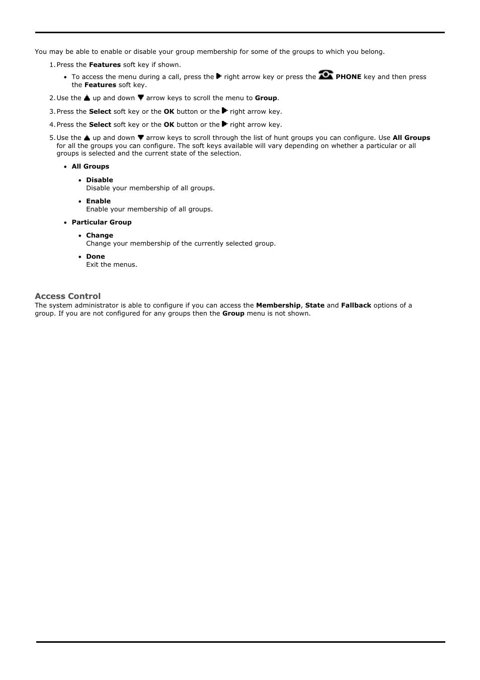 Group membership on/off (features menu), 2 group membership on/off (features menu) | Avaya 15-601040 User Manual | Page 109 / 188