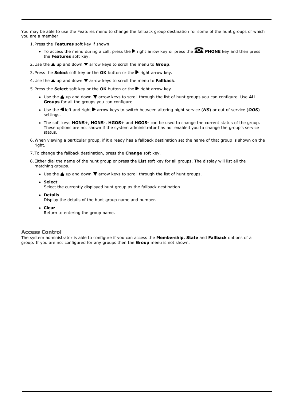 Changing the group fallback, 3 changing the group fallback | Avaya 15-601040 User Manual | Page 113 / 188