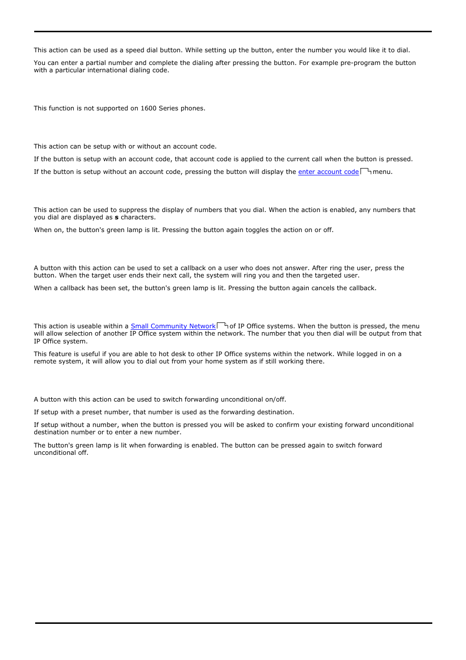 Abbreviated dial, Abbreviated dial program, Account code entry | Ad suppress, Automatic callback, Breakout, Call forwarding all, 1 abbreviated dial, 2 abbreviated dial program, 3 account code entry | Avaya 15-601040 User Manual | Page 118 / 188