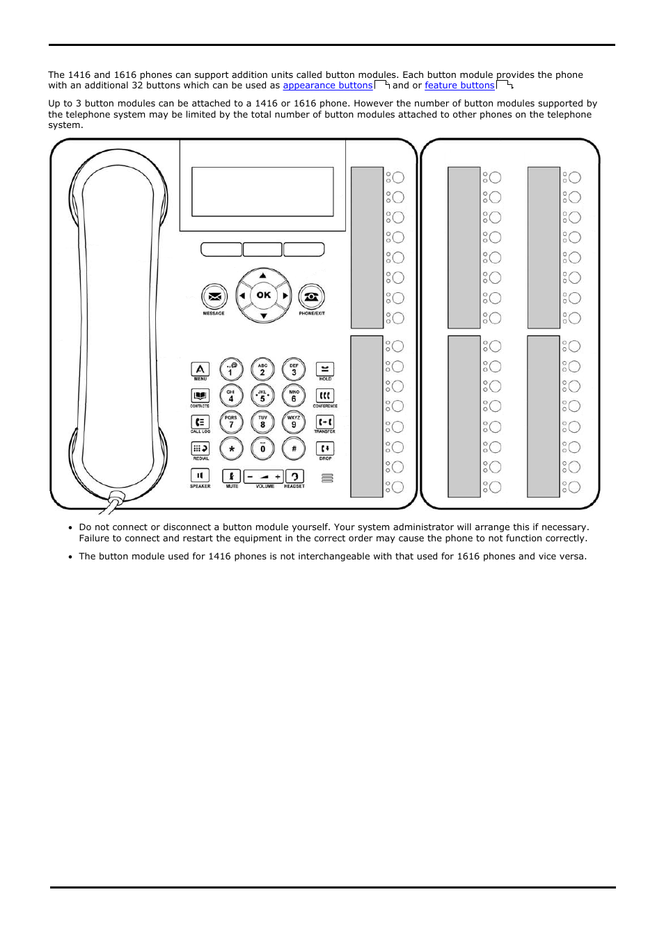 Button modules, 4 button modules, 2 manual account code entry | Avaya 15-601040 User Manual | Page 12 / 188