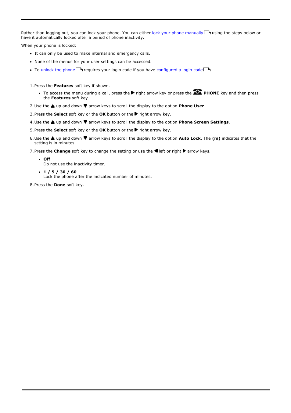 Auto lock, 6 auto lock | Avaya 15-601040 User Manual | Page 130 / 188