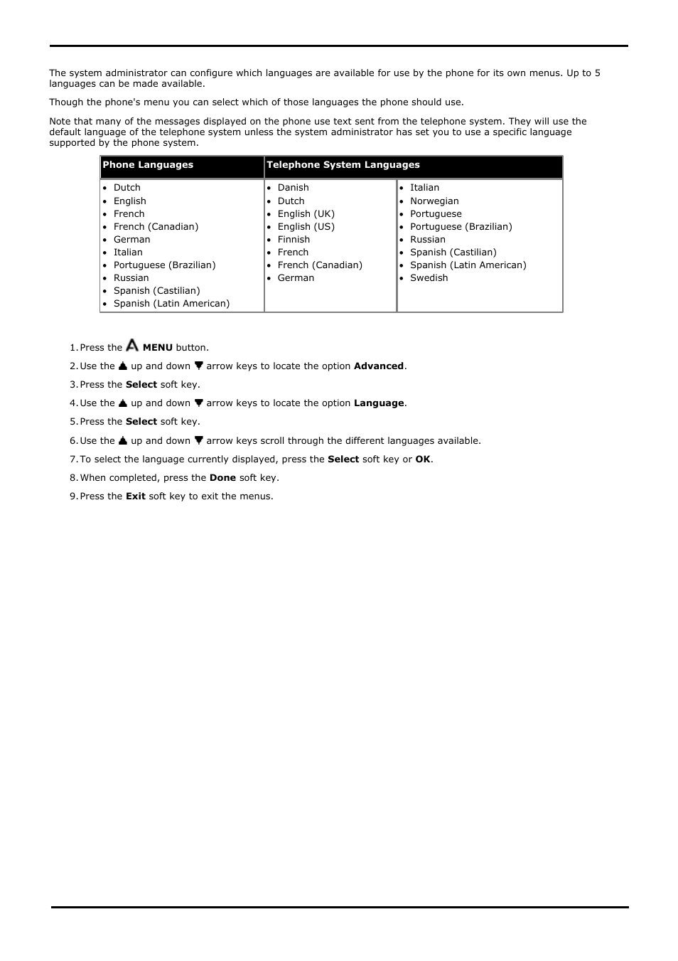 Display language, 5 display language, Language | Avaya 15-601040 User Manual | Page 137 / 188