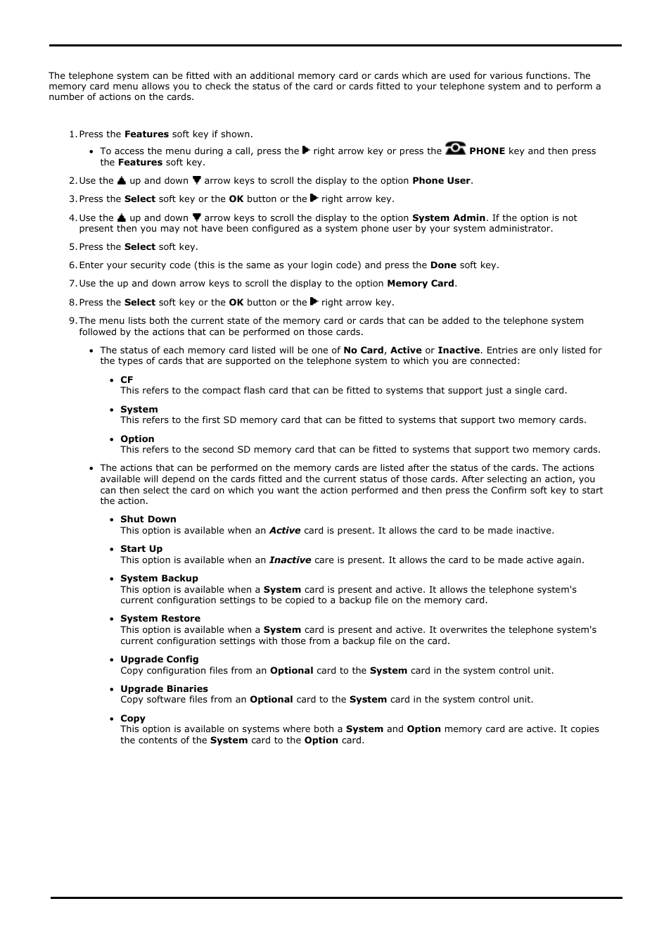 Memory card management, 7 memory card management, Status of the memory cards | Check and perform various actions on any, Additional memory card | Avaya 15-601040 User Manual | Page 160 / 188