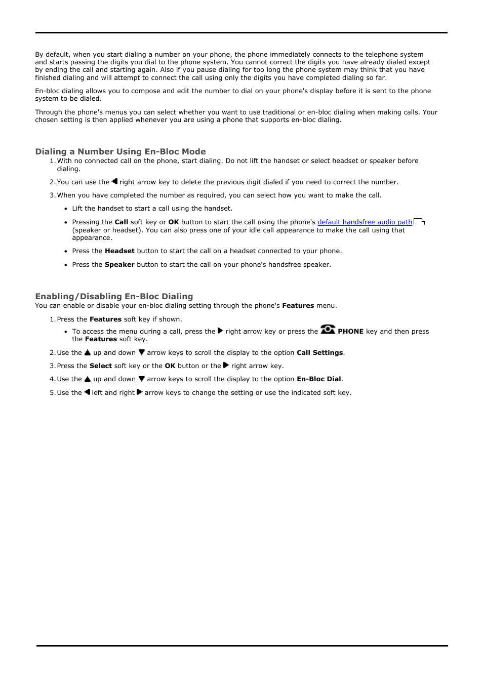 En-bloc dialing, 1 en-bloc dialing | Avaya 15-601040 User Manual | Page 31 / 188