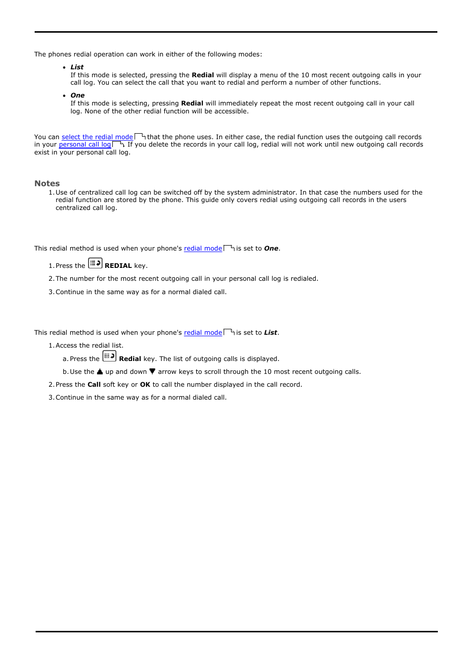 Redialling, Redial a call (one mode), Redial a call (list mode) | 1 redial a call (one mode), 2 redial a call (list mode), 6 adding a record to your contacts, 1 message waiting indication, Redial, The redial menu | Avaya 15-601040 User Manual | Page 42 / 188