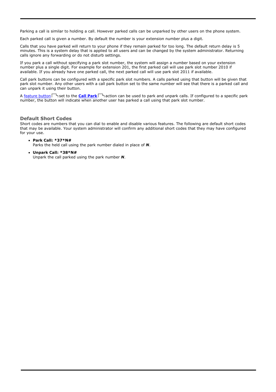 Parking calls, 2 parking calls | Avaya 15-601040 User Manual | Page 49 / 188