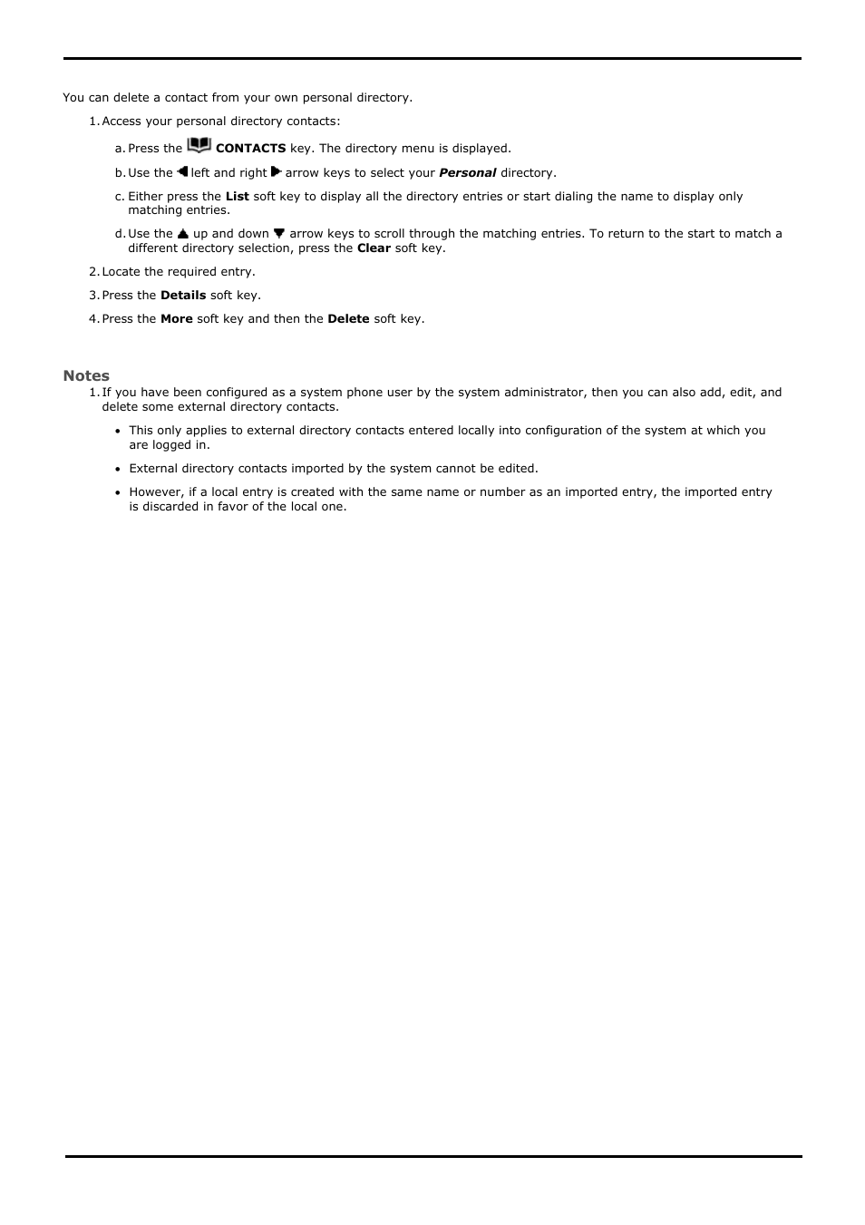 Deleting a contact, 6 deleting a contact | Avaya 15-601040 User Manual | Page 70 / 188