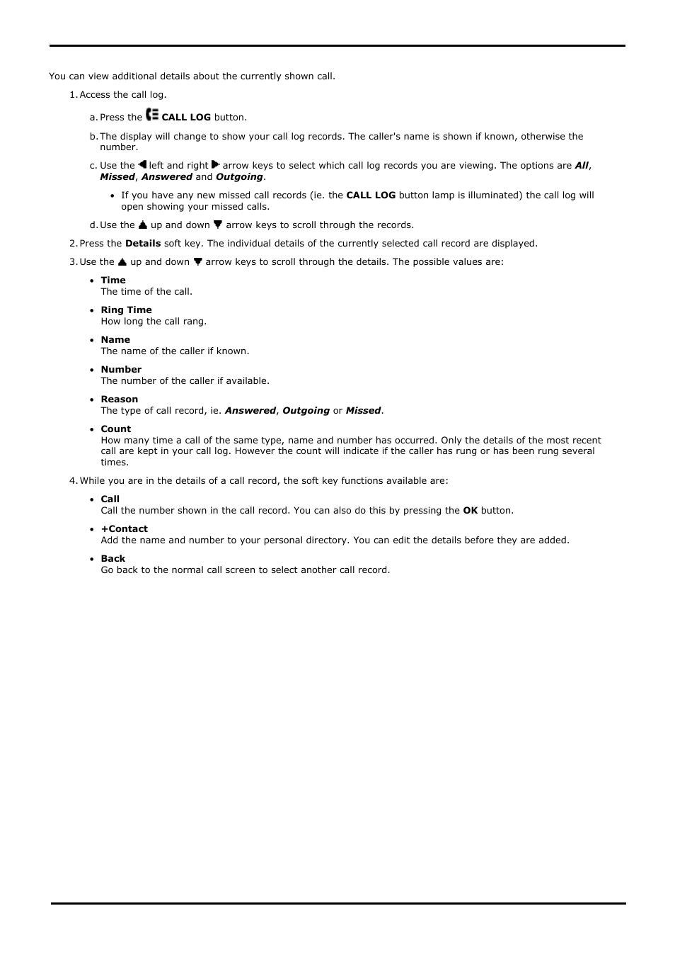 Viewing call details, Details, 3 viewing call details | Avaya 15-601040 User Manual | Page 74 / 188