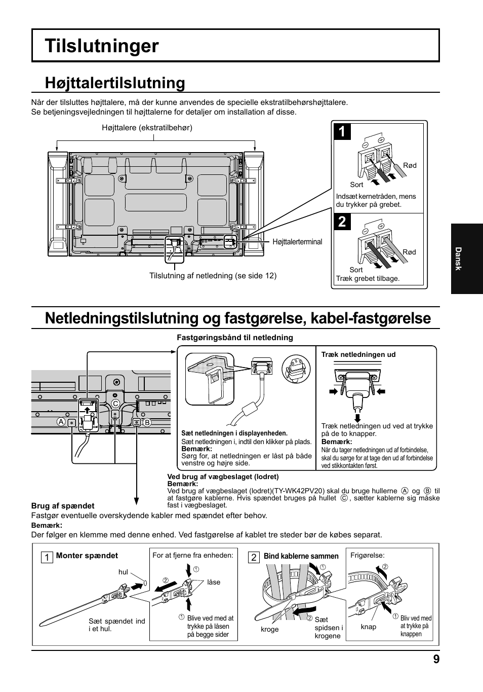 Tilslutninger | Panasonic TH50PF50E User Manual | Page 45 / 72