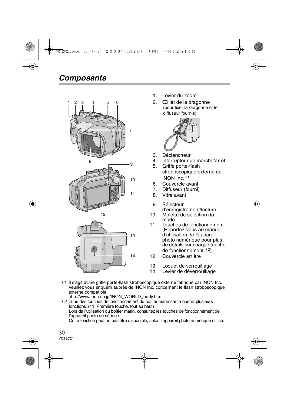 Composants | Panasonic DMWMCTZ7 User Manual | Page 30 / 184