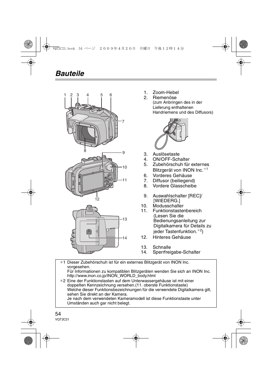 Bauteile | Panasonic DMWMCTZ7 User Manual | Page 54 / 184