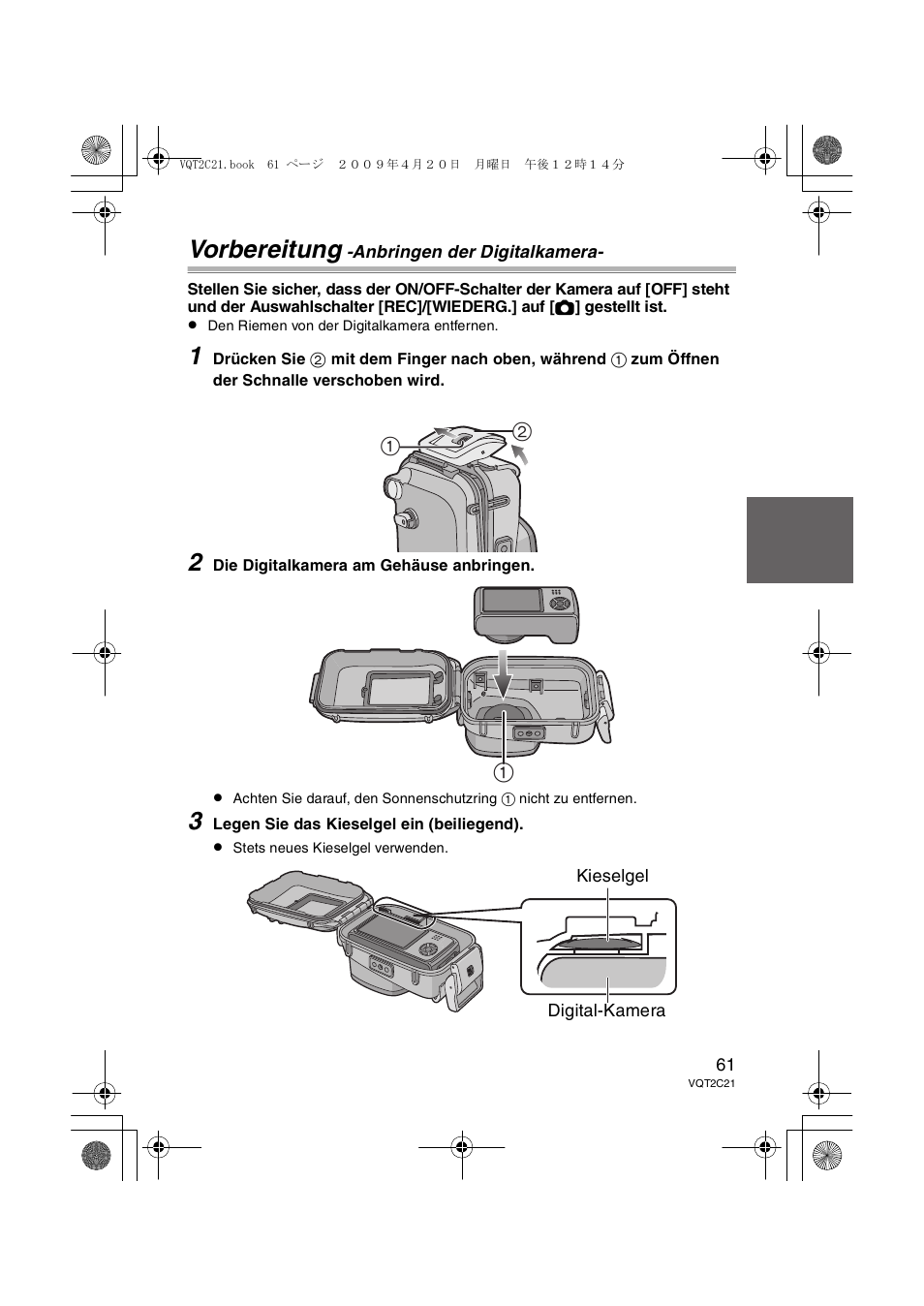 Vorbereitung | Panasonic DMWMCTZ7 User Manual | Page 61 / 184