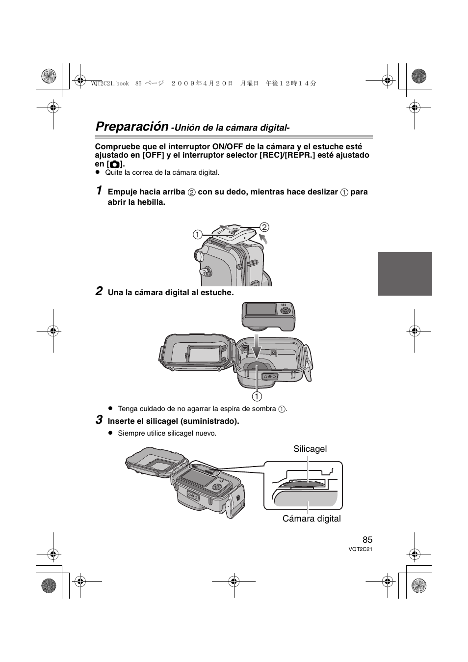 Preparación | Panasonic DMWMCTZ7 User Manual | Page 85 / 184