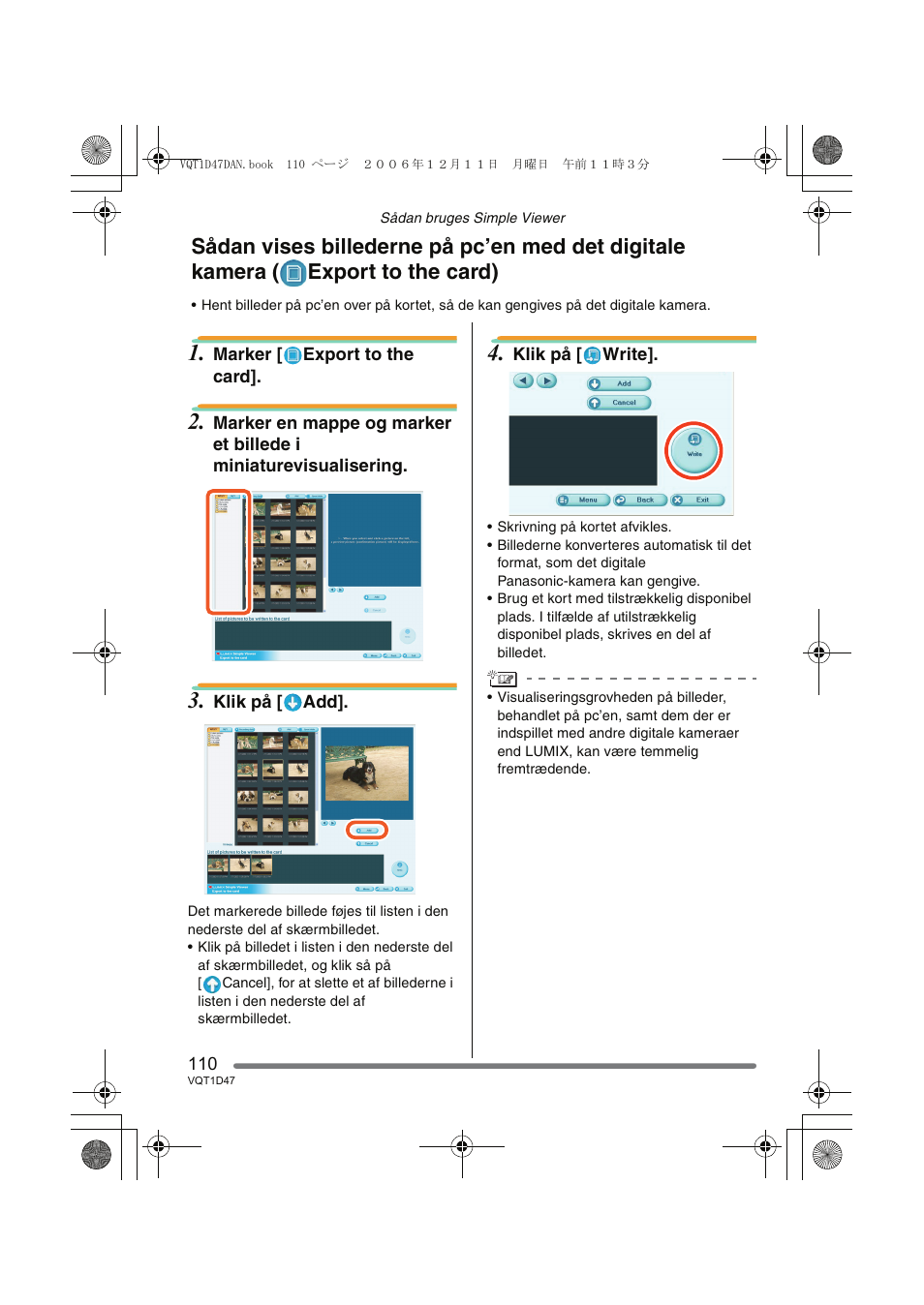 Panasonic DMCFX30 User Manual | Page 110 / 120