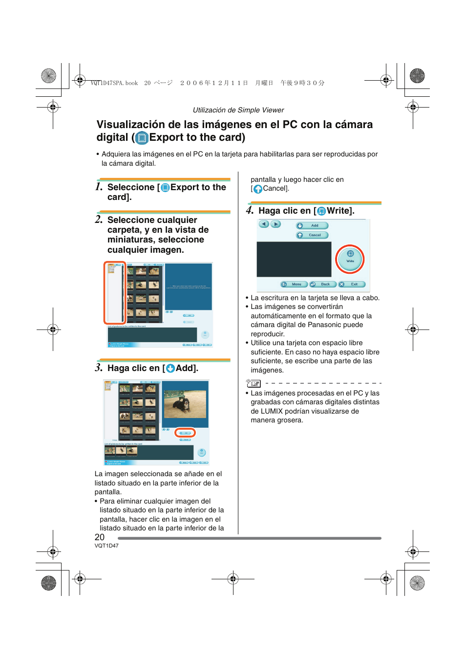 Panasonic DMCFX30 User Manual | Page 20 / 120