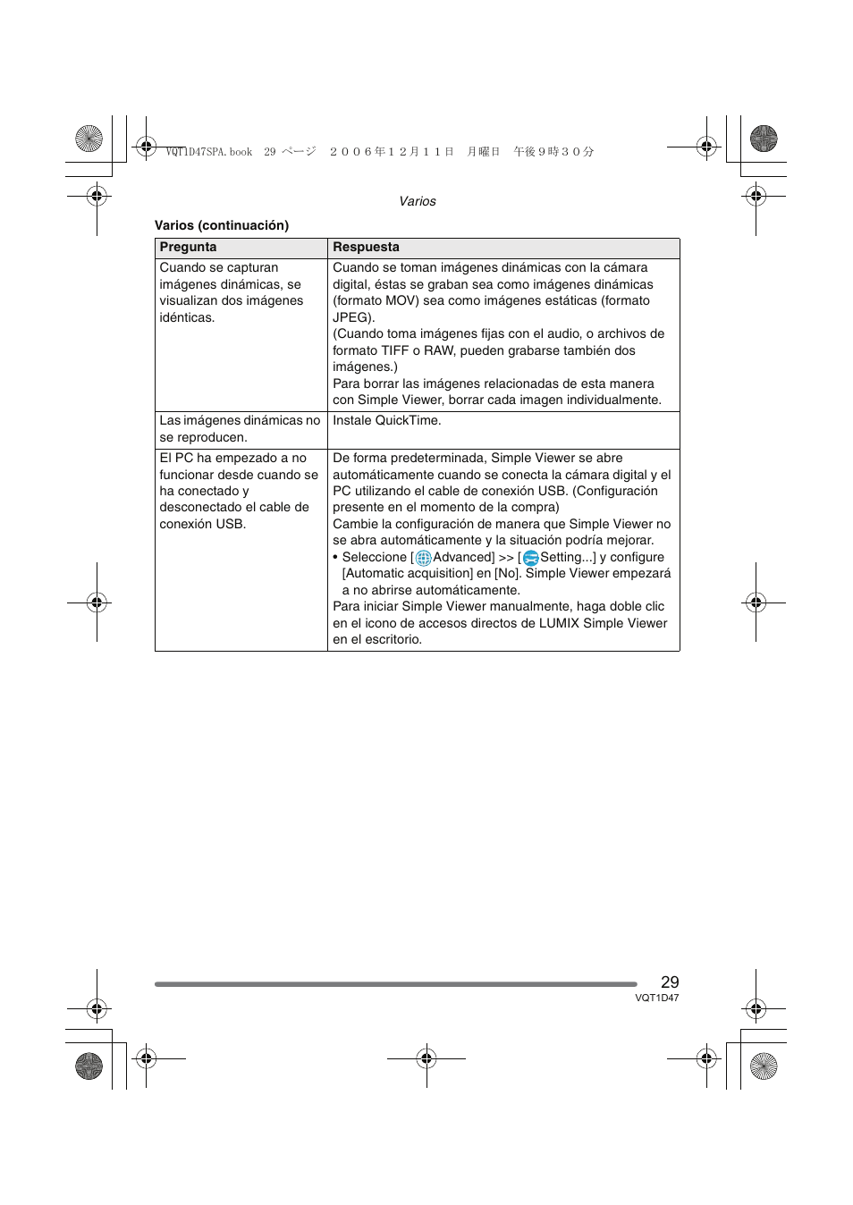 Panasonic DMCFX30 User Manual | Page 29 / 120