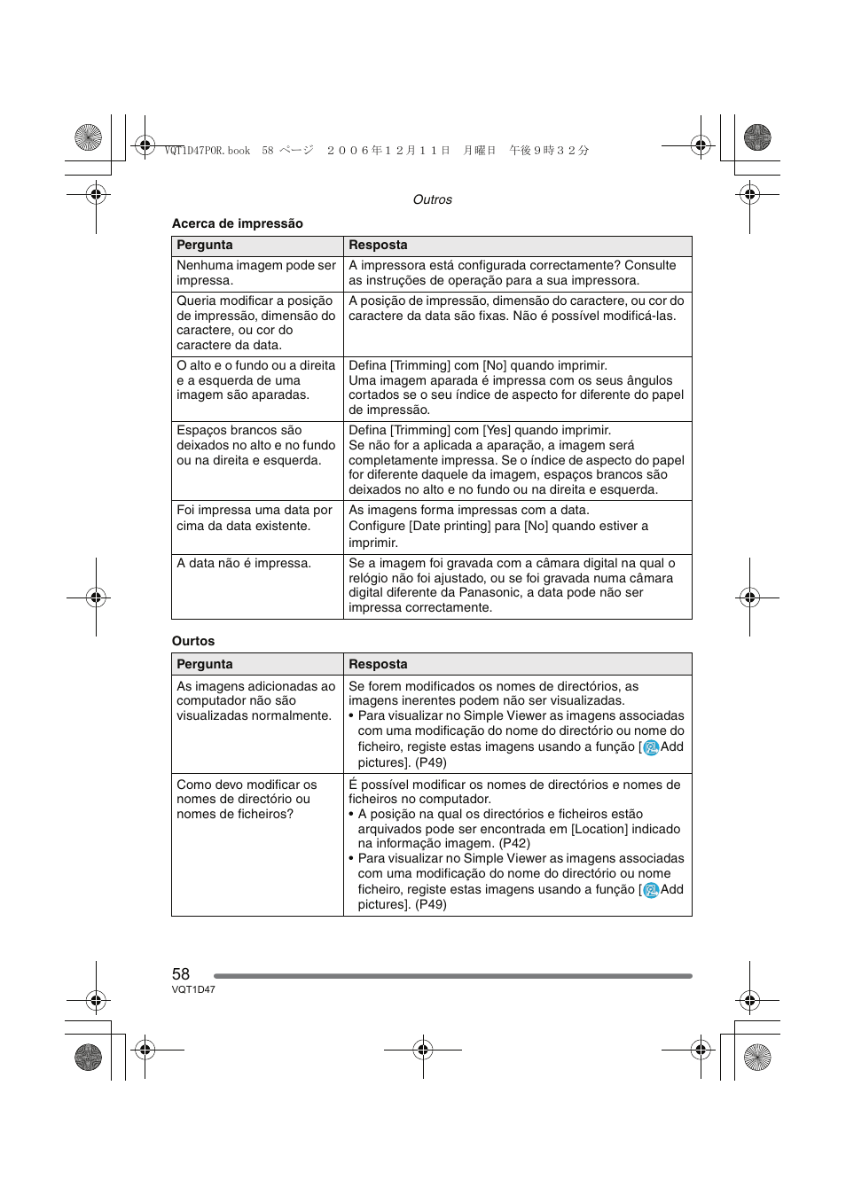 Panasonic DMCFX30 User Manual | Page 58 / 120