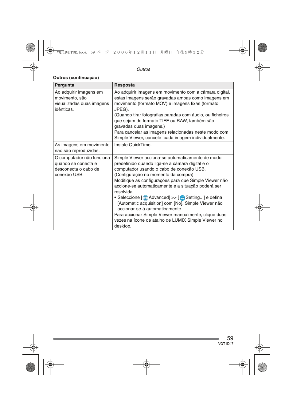 Panasonic DMCFX30 User Manual | Page 59 / 120