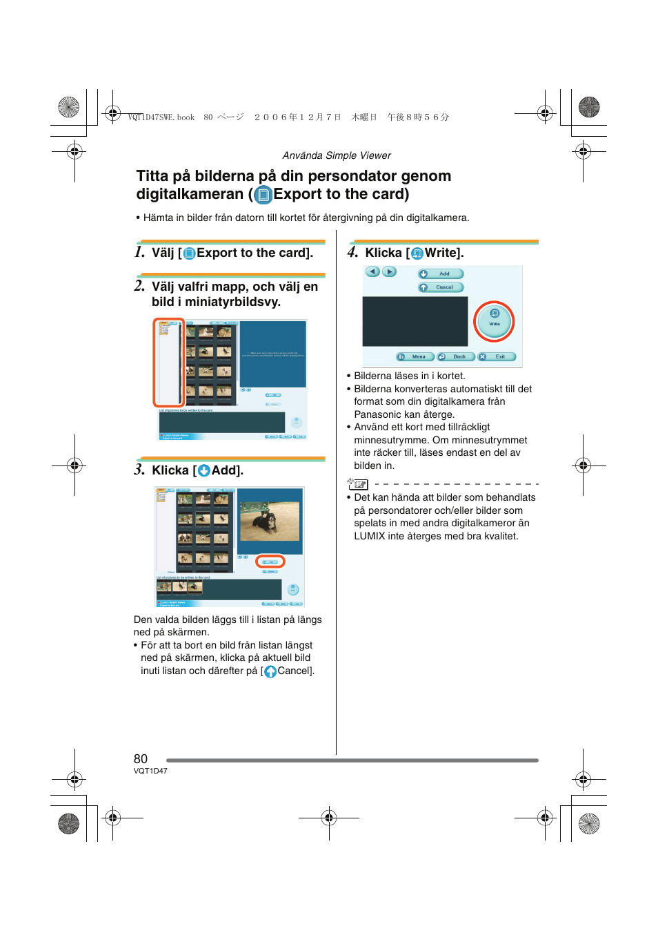 Panasonic DMCFX30 User Manual | Page 80 / 120