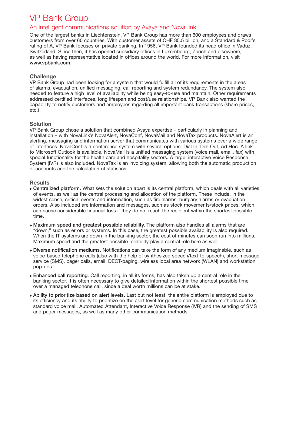 Vp bank group | Avaya Innovations 2 User Manual | Page 37 / 51
