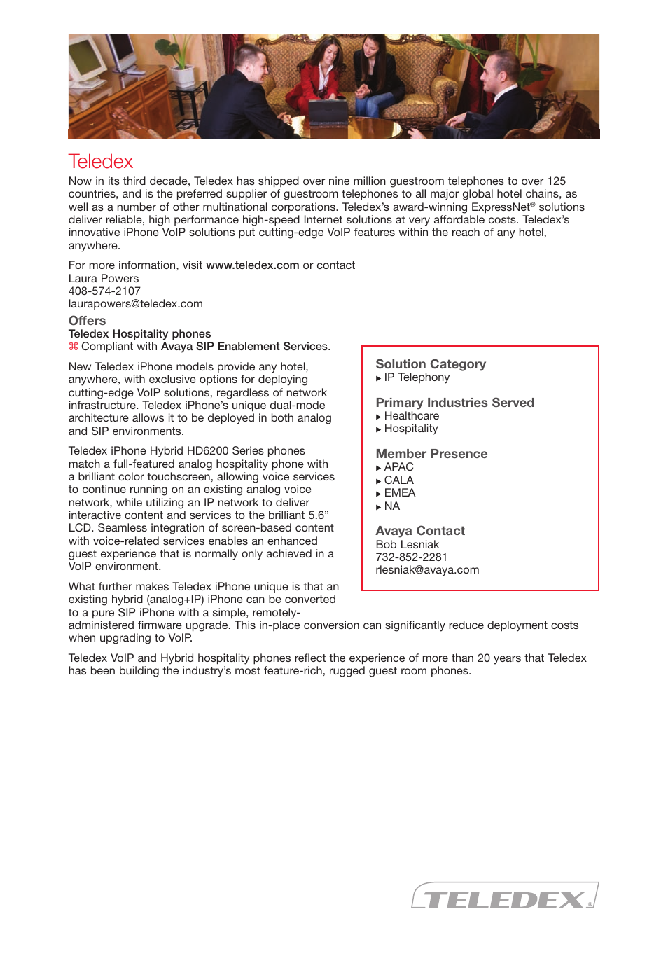 Teledex | Avaya Innovations 2 User Manual | Page 47 / 51