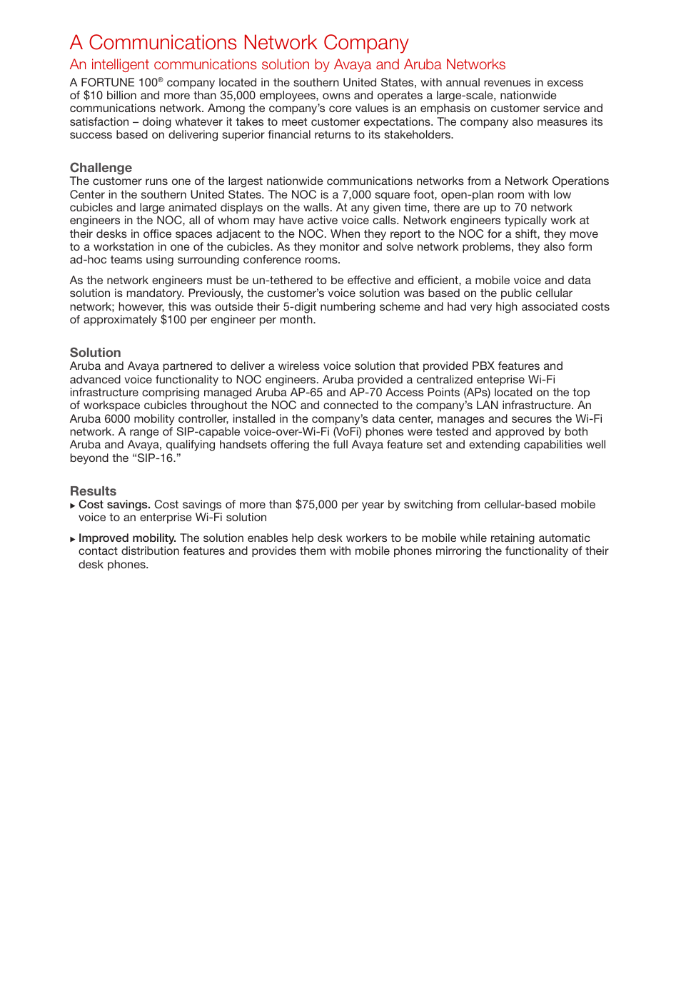 A communications network company | Avaya Innovations 2 User Manual | Page 6 / 51