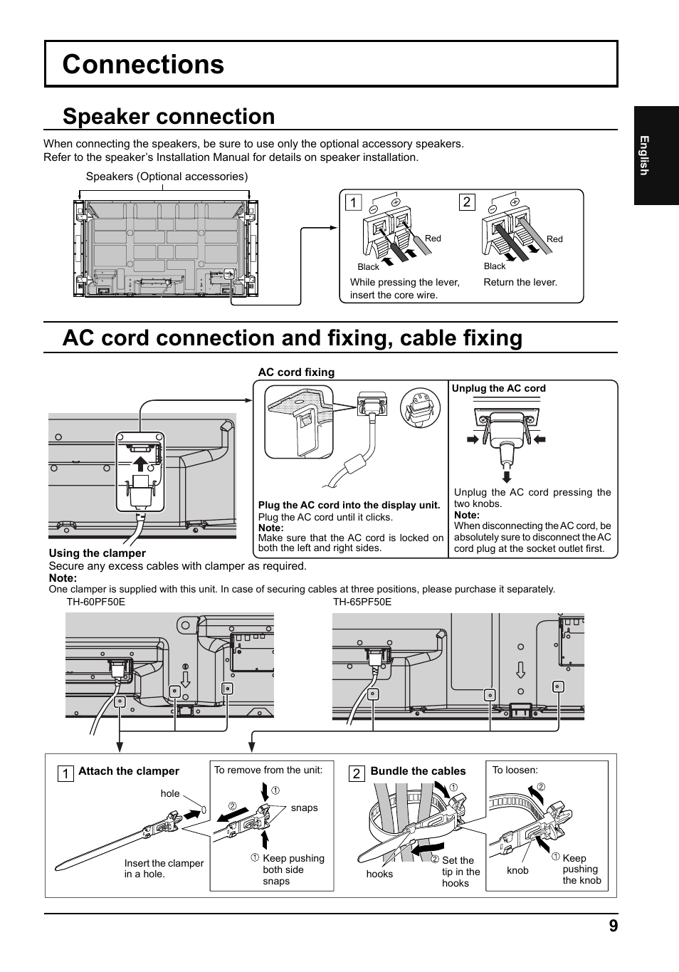 Connections | Panasonic TH65PF50E User Manual | Page 9 / 72