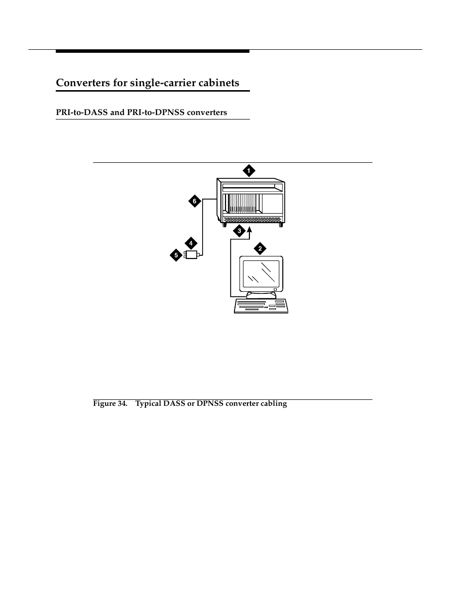 Converters for single-carrier cabinets, Pri-to-dass and pri-to-dpnss converters | Avaya 555-233-116 User Manual | Page 158 / 246