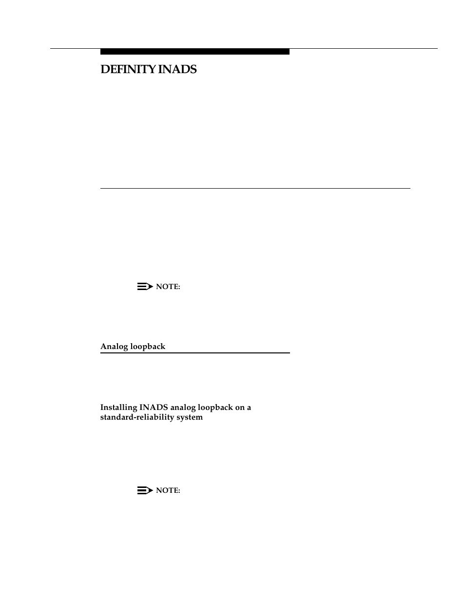 14 definity inads, Analog loopback, Definity inads | Chapter 14 | Avaya 555-233-116 User Manual | Page 179 / 246