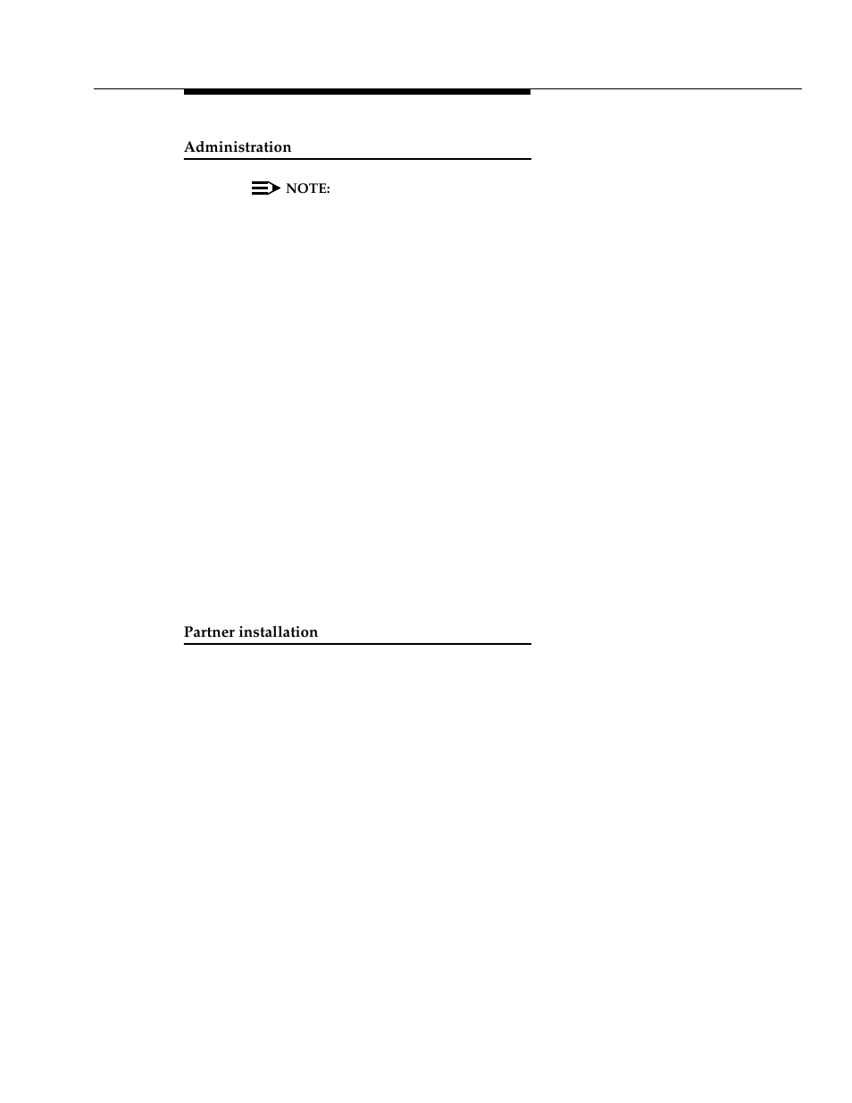 Administration, Partner installation | Avaya 555-233-116 User Manual | Page 181 / 246