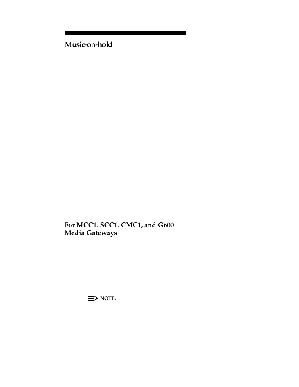 16 music-on-hold, For mcc1, scc1, cmc1, and g600 media gateways, Music-on-hold 191 | Chapter 16 | Avaya 555-233-116 User Manual | Page 191 / 246