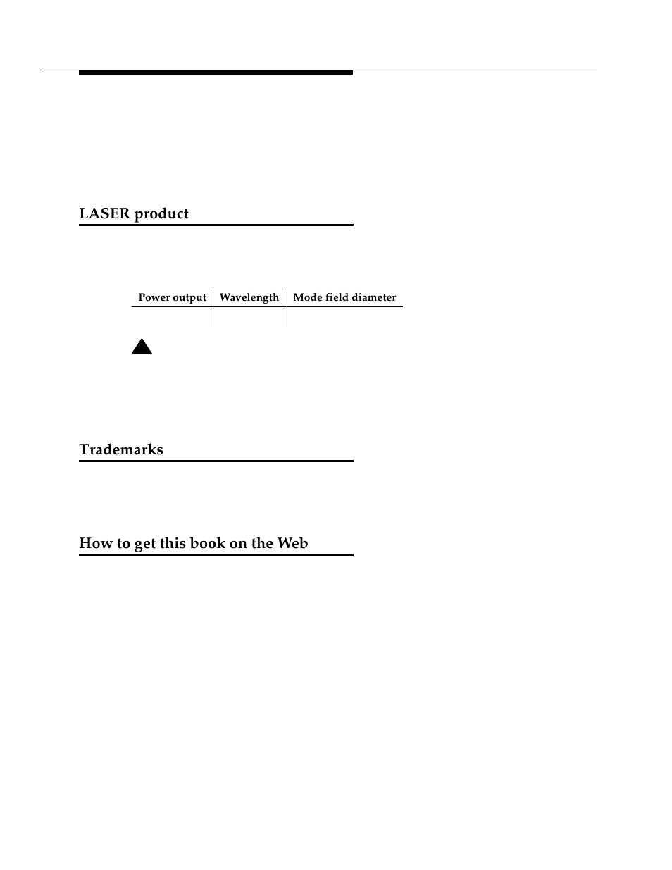 Laser product, Trademarks, How to get this book on the web | Avaya 555-233-116 User Manual | Page 22 / 246