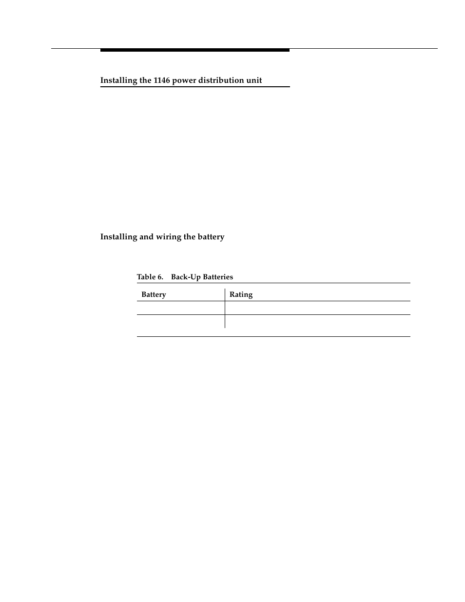 Installing the 1146 power distribution unit, Installing and wiring the battery | Avaya 555-233-116 User Manual | Page 35 / 246