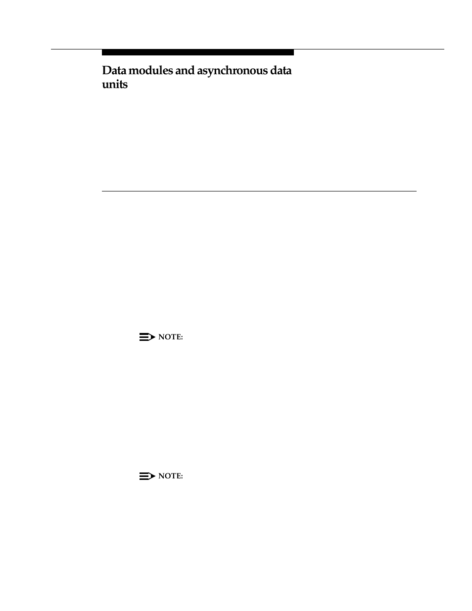 4 data modules and asynchronous data units, Data modules and asynchronous data units, Chapter 4 | Avaya 555-233-116 User Manual | Page 47 / 246