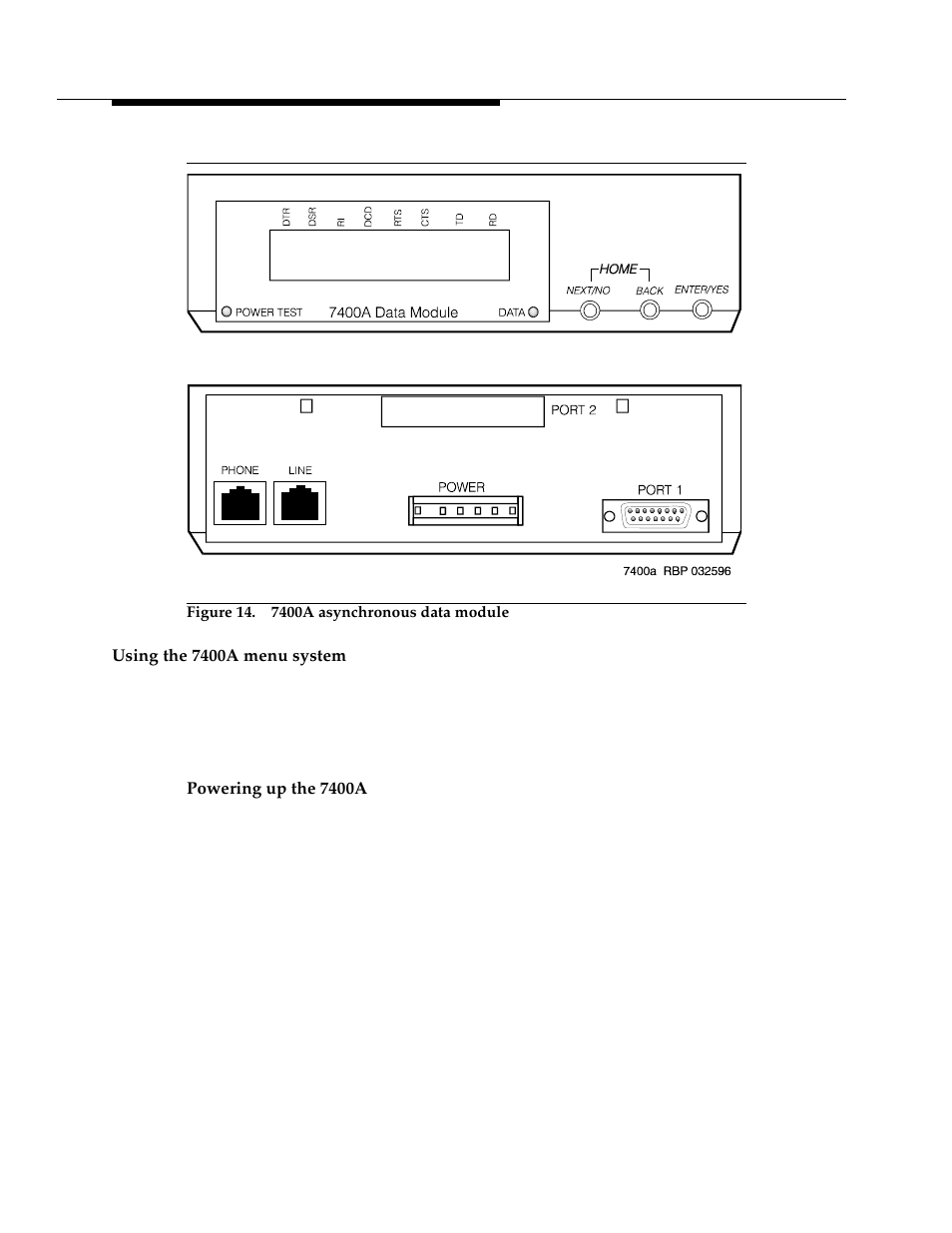 Using the 7400a menu system, Figure 14 | Avaya 555-233-116 User Manual | Page 58 / 246