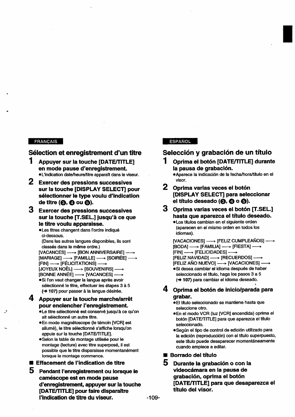 Panasonic NVSX30EG User Manual | Page 109 / 146