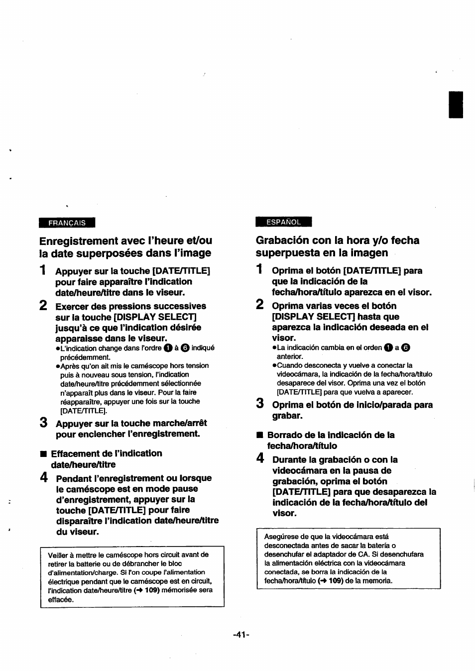 Panasonic NVSX30EG User Manual | Page 41 / 146