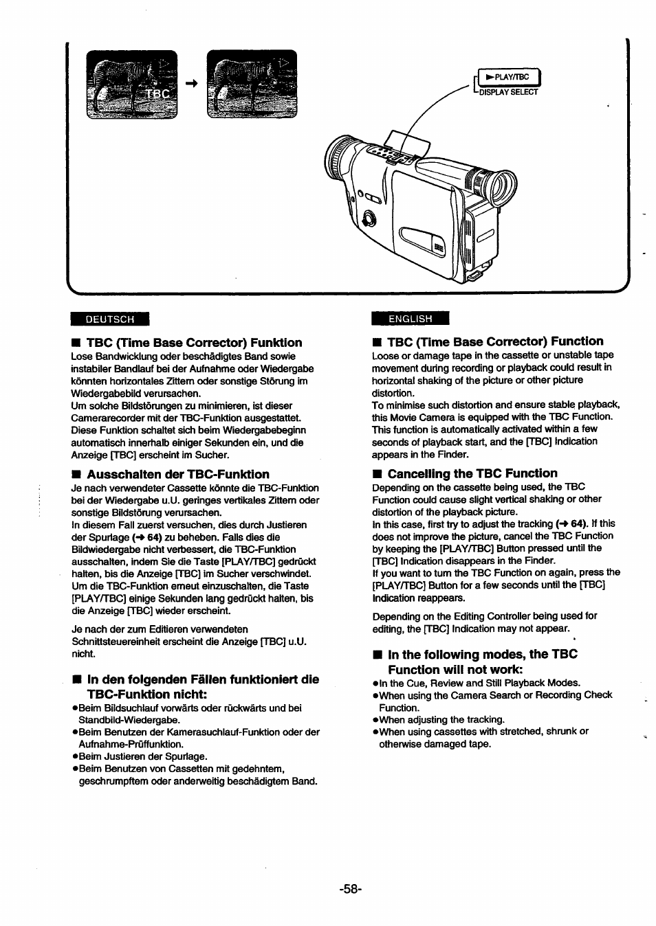 Panasonic NVSX30EG User Manual | Page 58 / 146