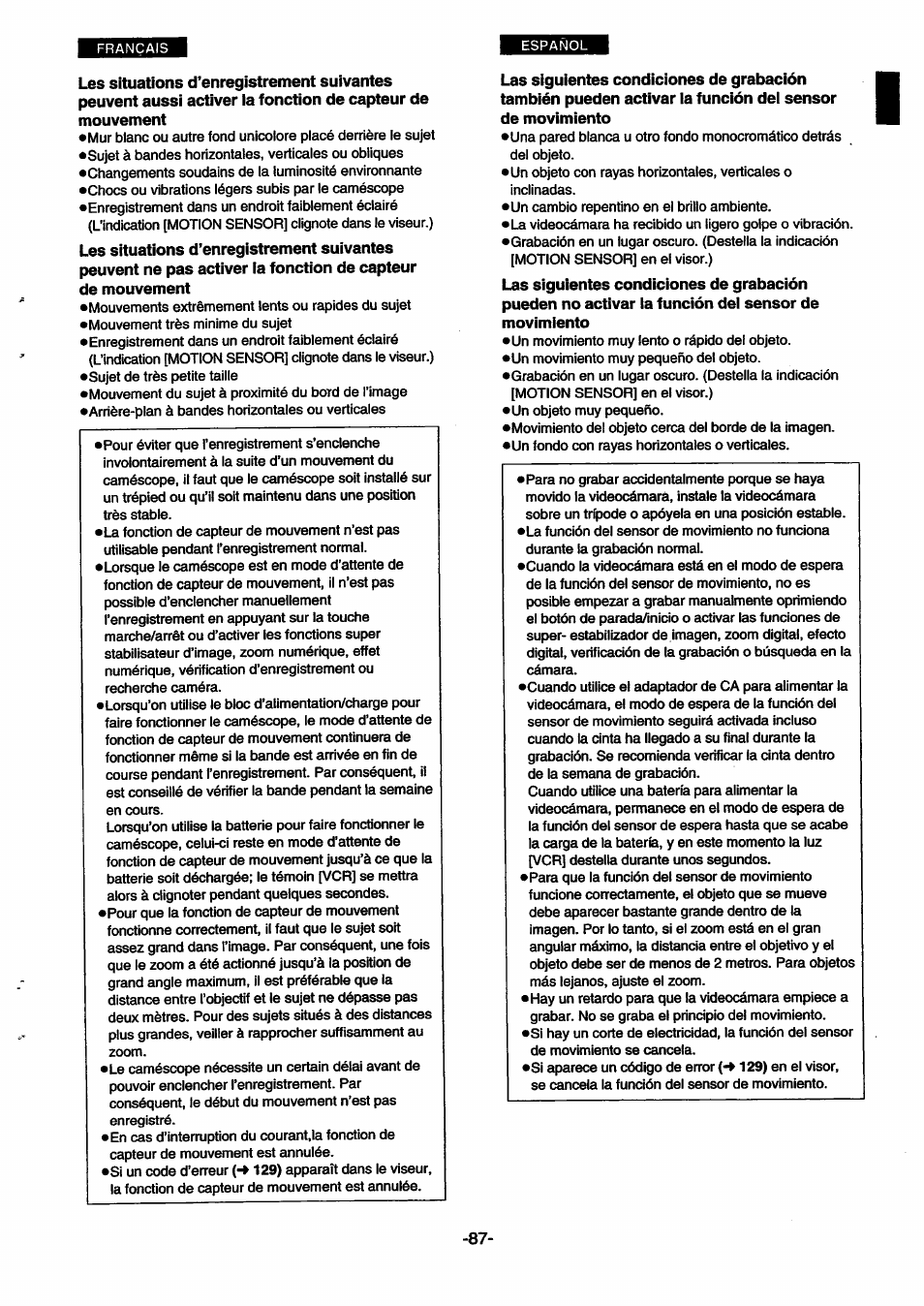 Panasonic NVSX30EG User Manual | Page 87 / 146