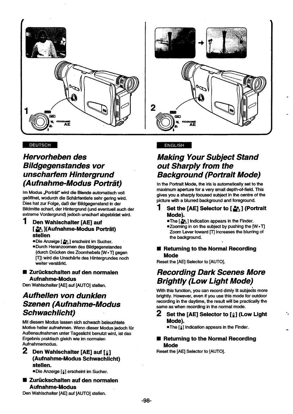 Panasonic NVSX30EG User Manual | Page 98 / 146