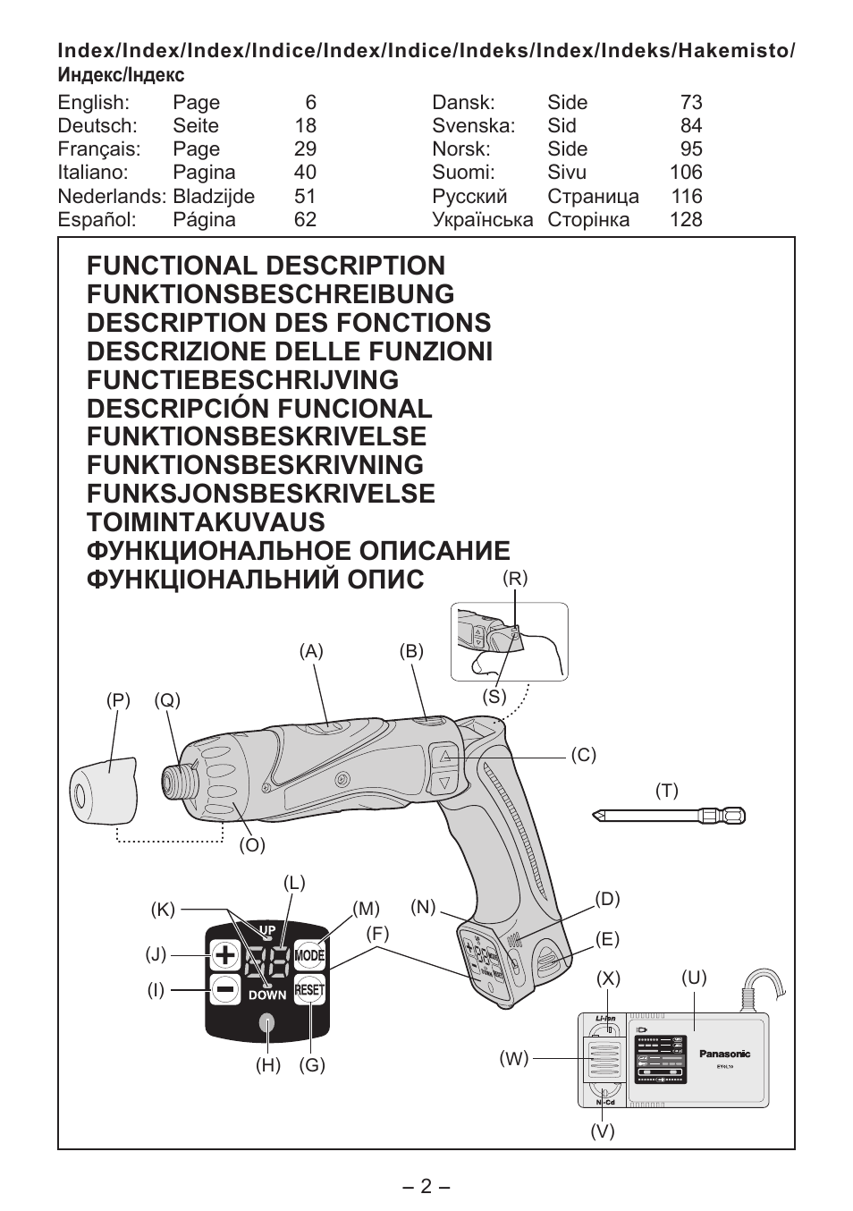 Panasonic EY7411 User Manual | Page 2 / 140