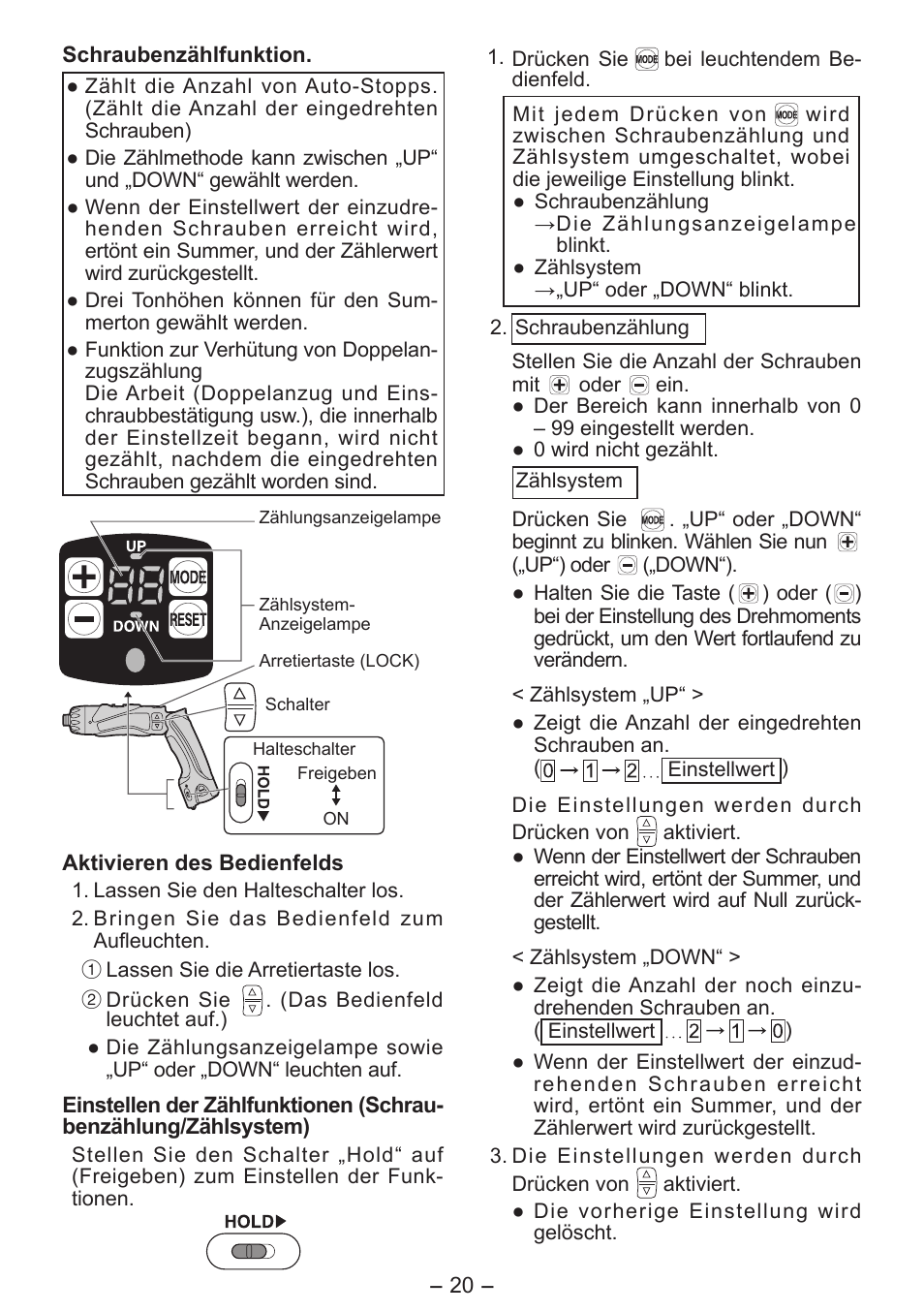 Panasonic EY7411 User Manual | Page 20 / 140