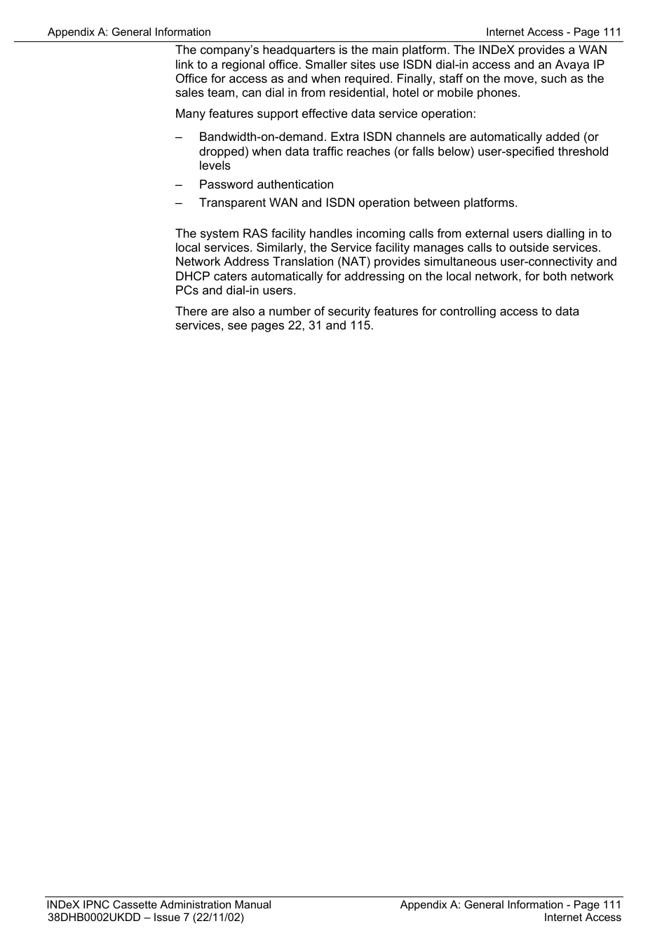 Avaya 38DHB0002UKDD User Manual | Page 111 / 144