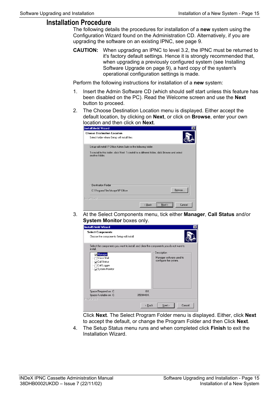 Installation procedure | Avaya 38DHB0002UKDD User Manual | Page 15 / 144