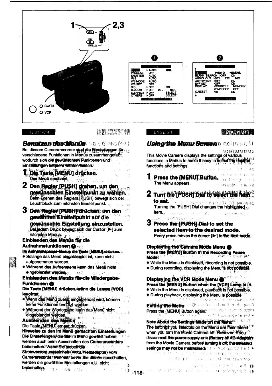 Ewety press mbvesihddurs^ [► ] tpihpwipamdtia | Panasonic NVDS1EG User Manual | Page 118 / 180