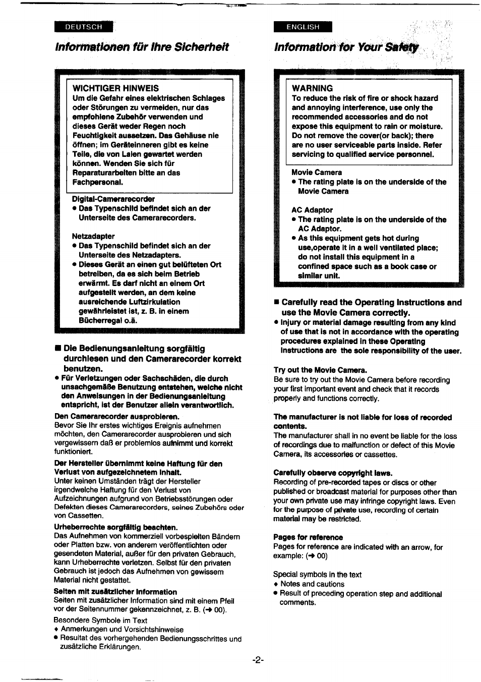 Panasonic NVDS1EG User Manual | Page 2 / 180