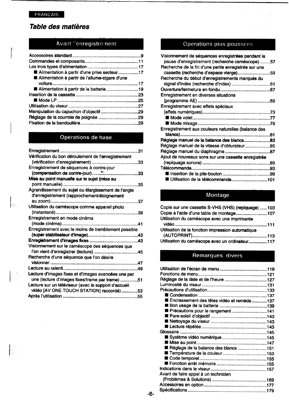 Panasonic NVDS1EG User Manual | Page 6 / 180