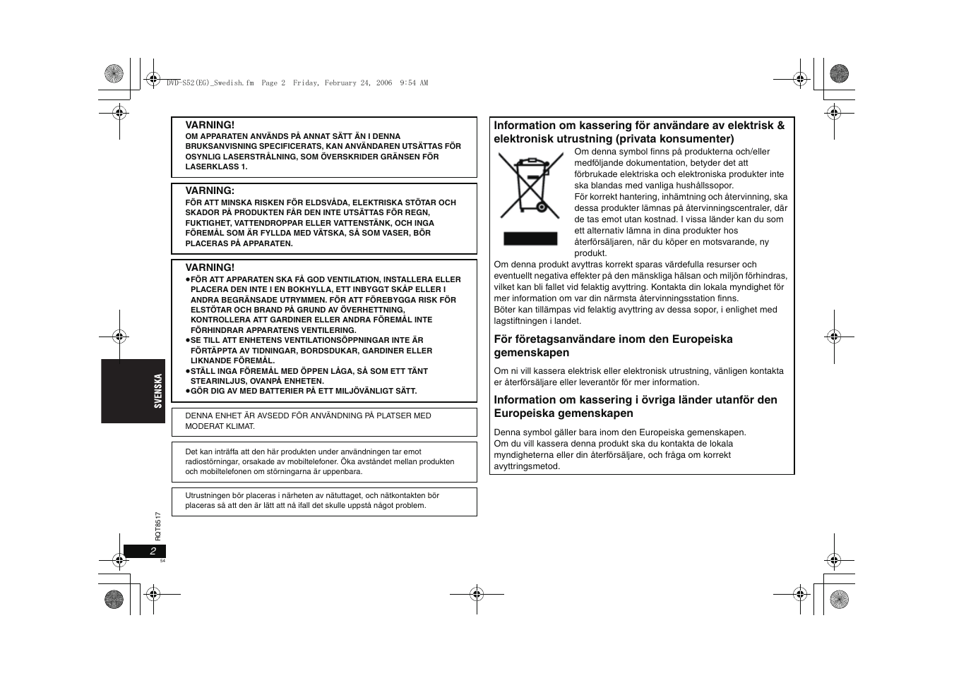 Panasonic DVDS52 User Manual | Page 54 / 88