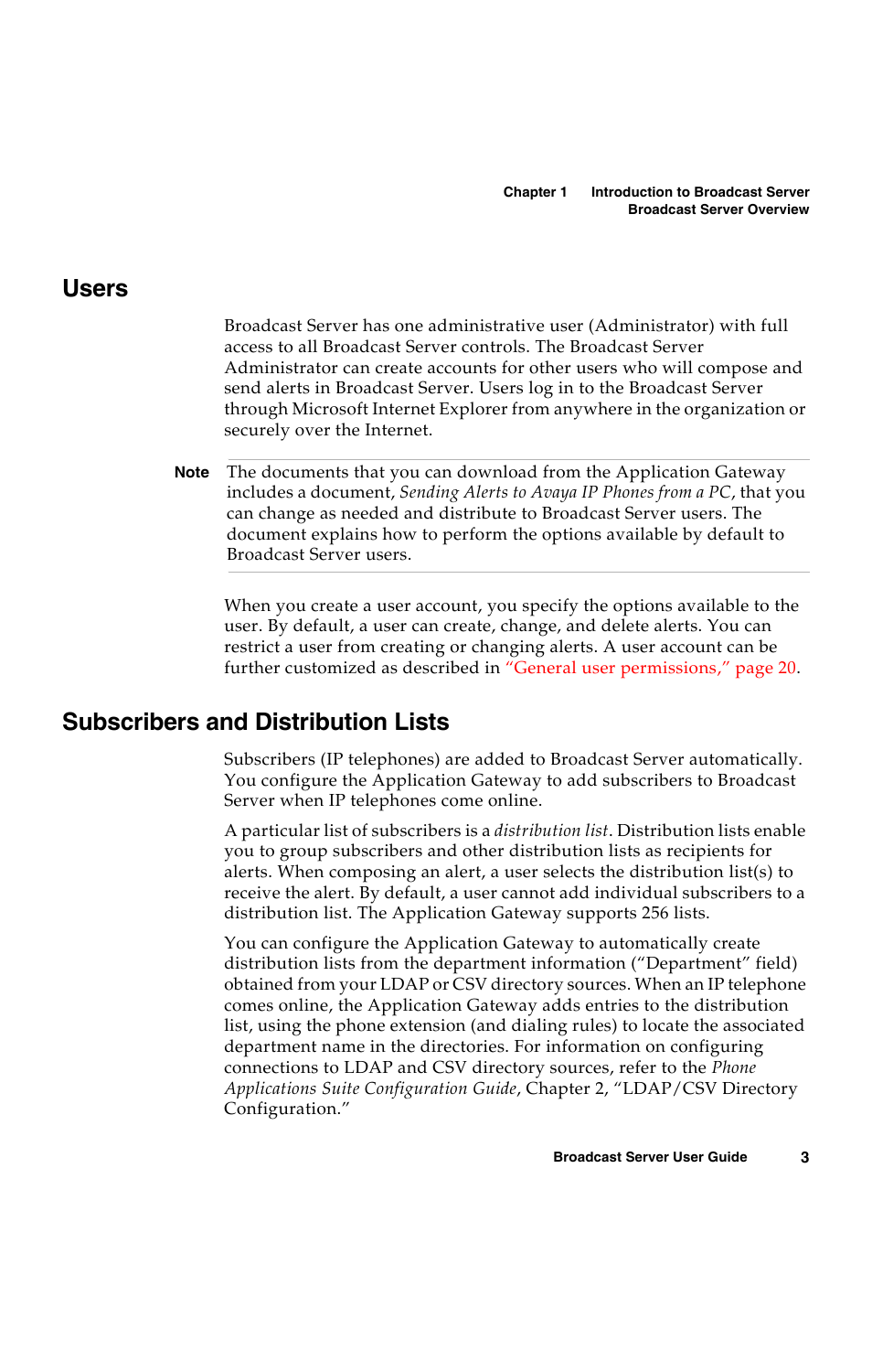 Users, Subscribers and distribution lists | Avaya 16-300272 User Manual | Page 11 / 82