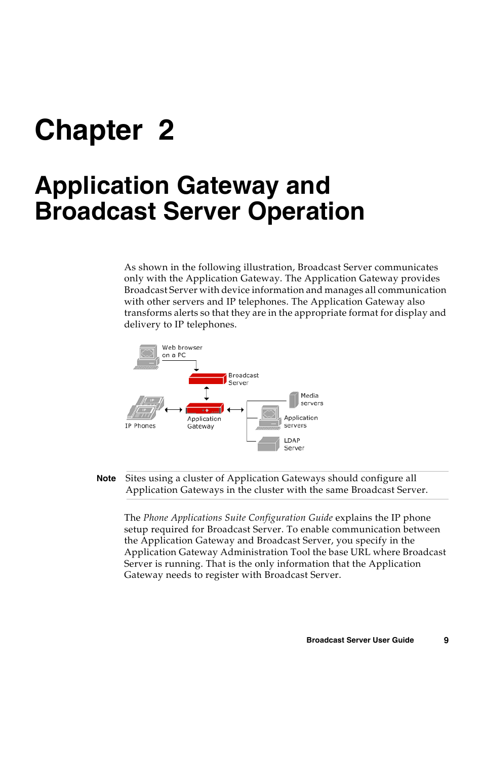Application gateway and broadcast server operation, C h a p t e r, Chapter 2 | Avaya 16-300272 User Manual | Page 17 / 82